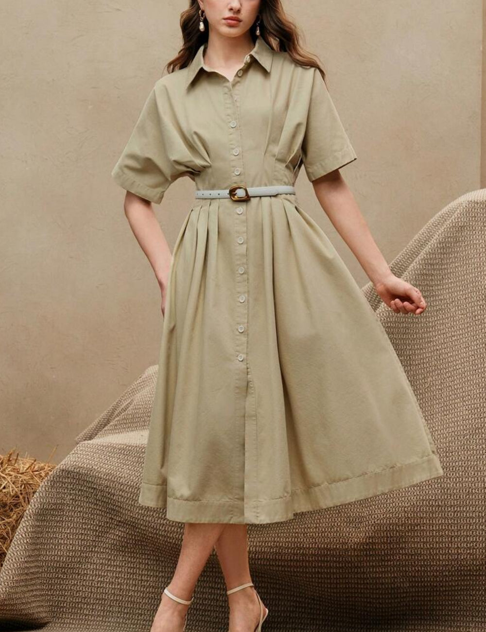 Shein maxi ruha, bézs