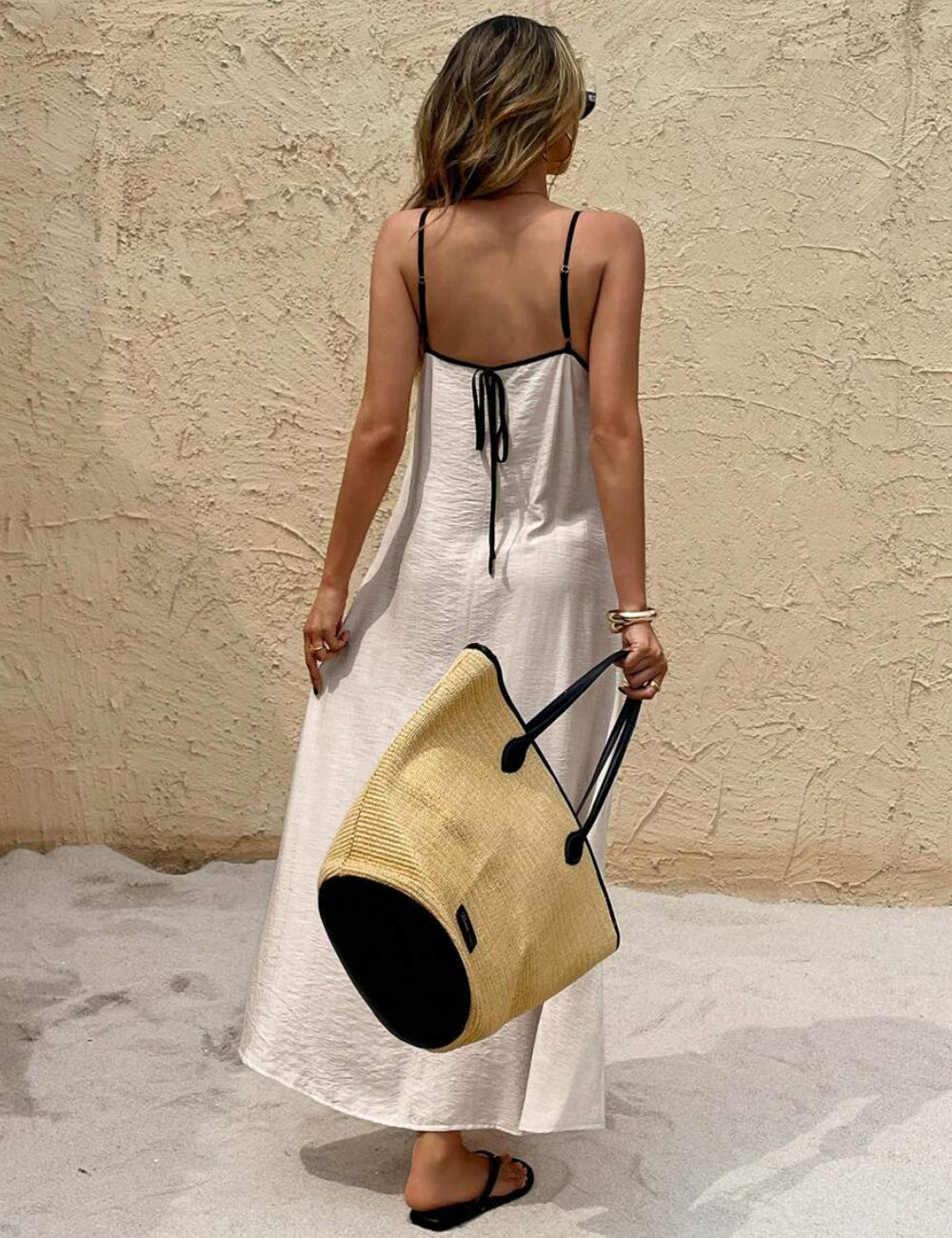 Shein maxi ruha, bézs