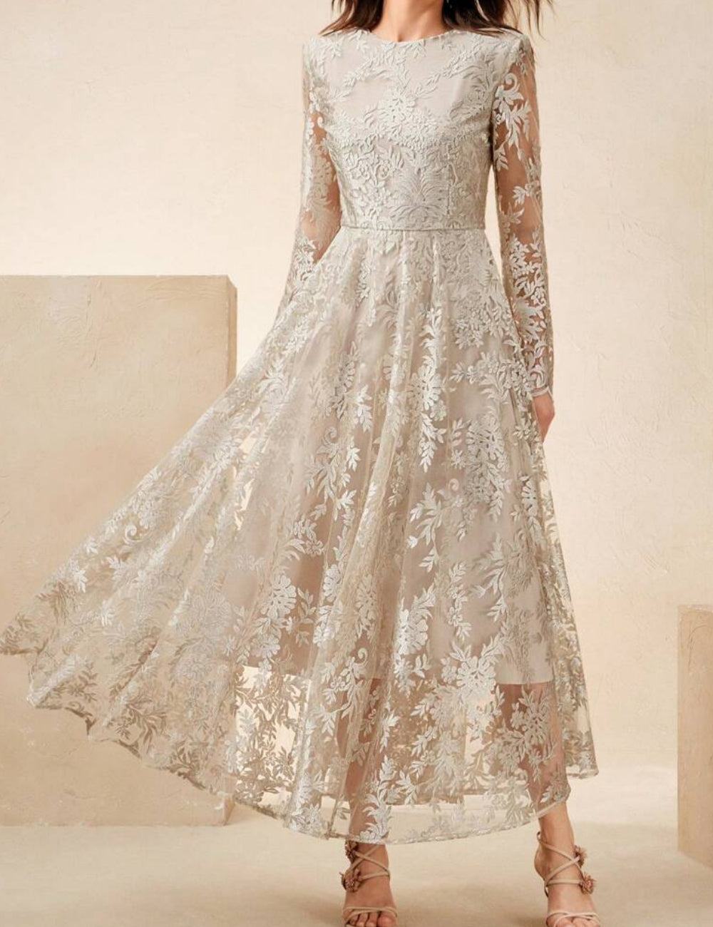 Rochie maxi Shein, bej