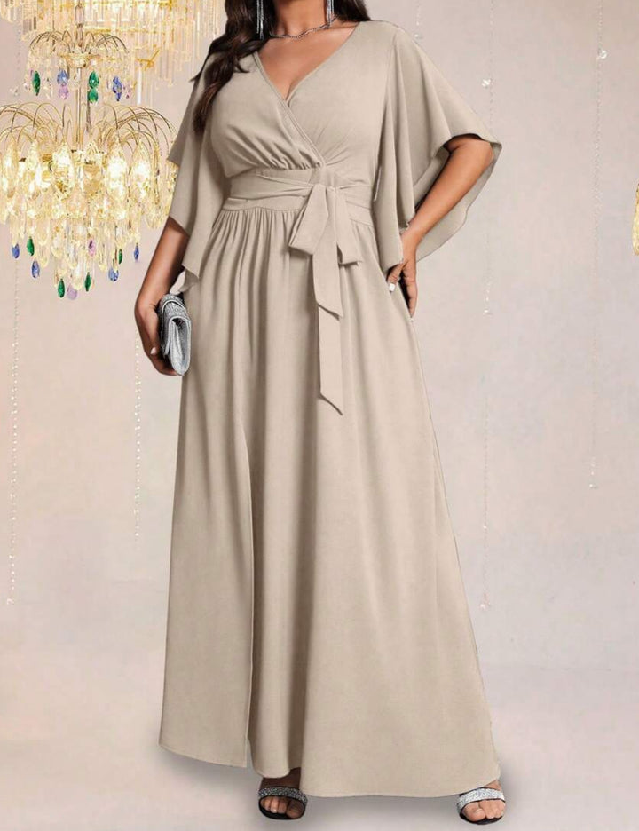 Shein Curve+ maxi ruha, bézs