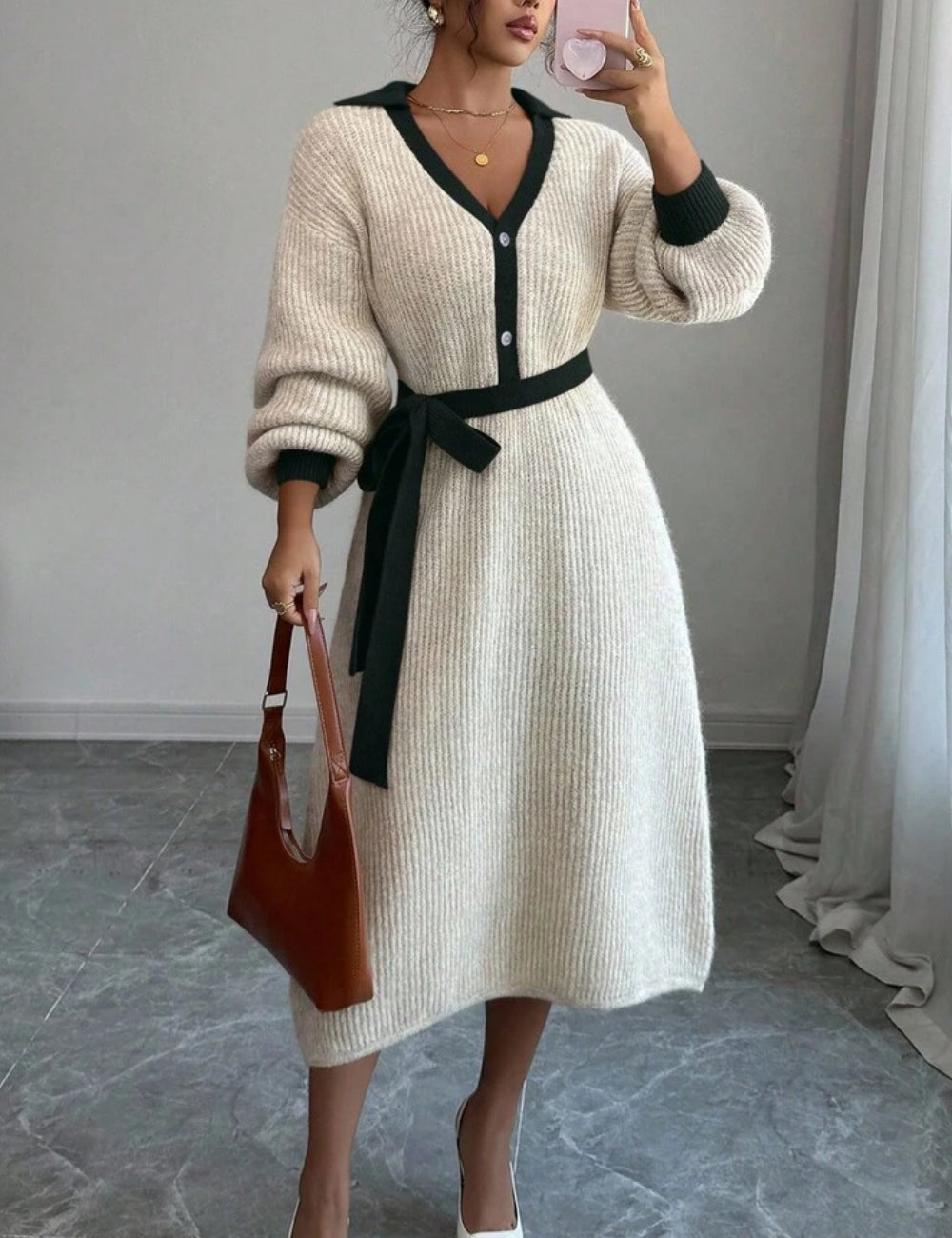 Shein maxi ruha, bézs