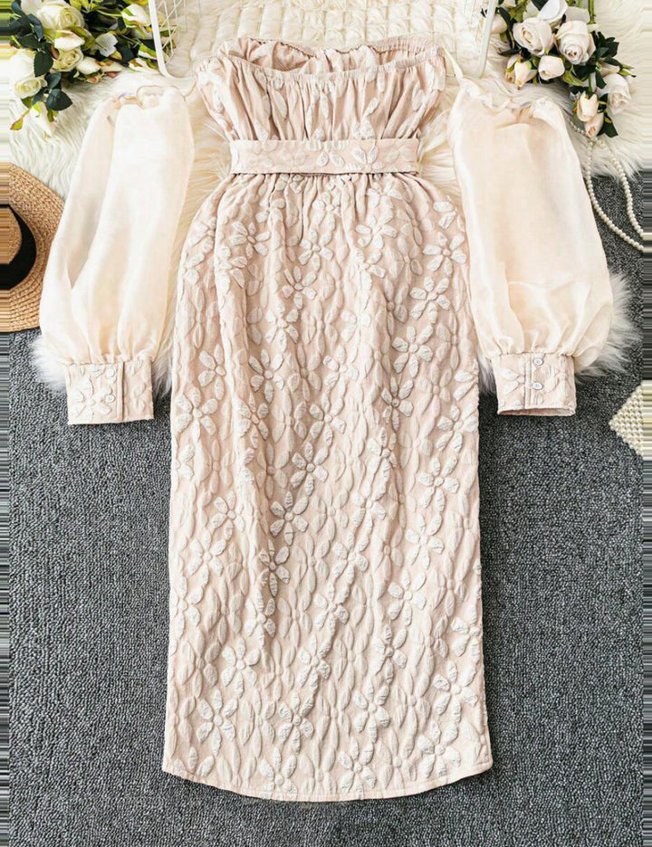 Rochie maxi SHEIN, bej