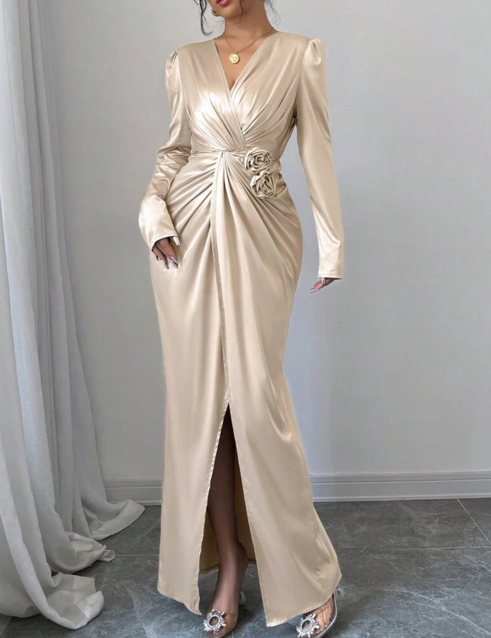 Rochie maxi Shein, bej