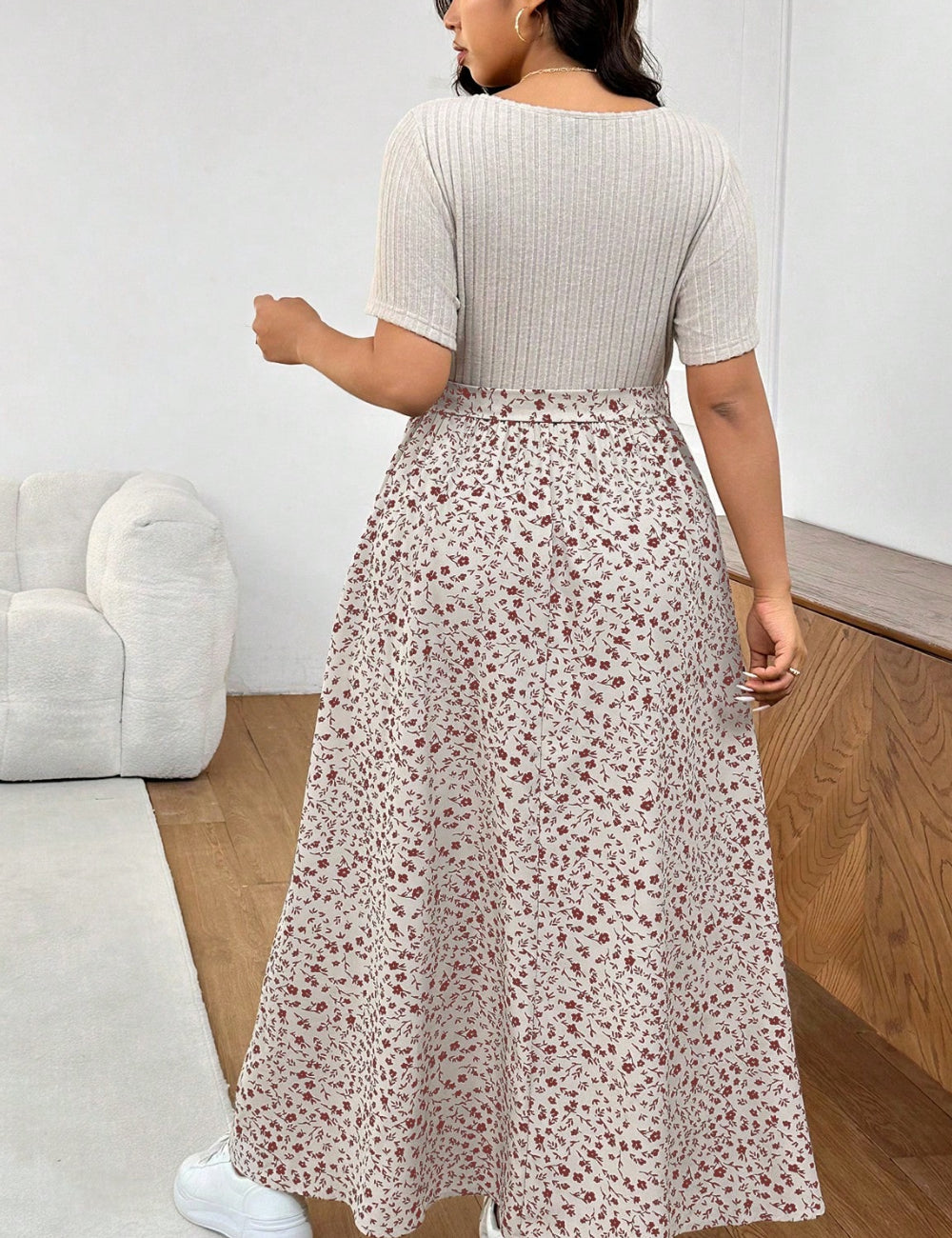 Rochie maxi SHEIN, bej