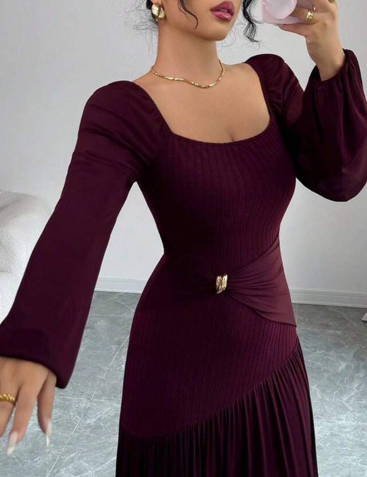 Shein maxi ruha, bordó