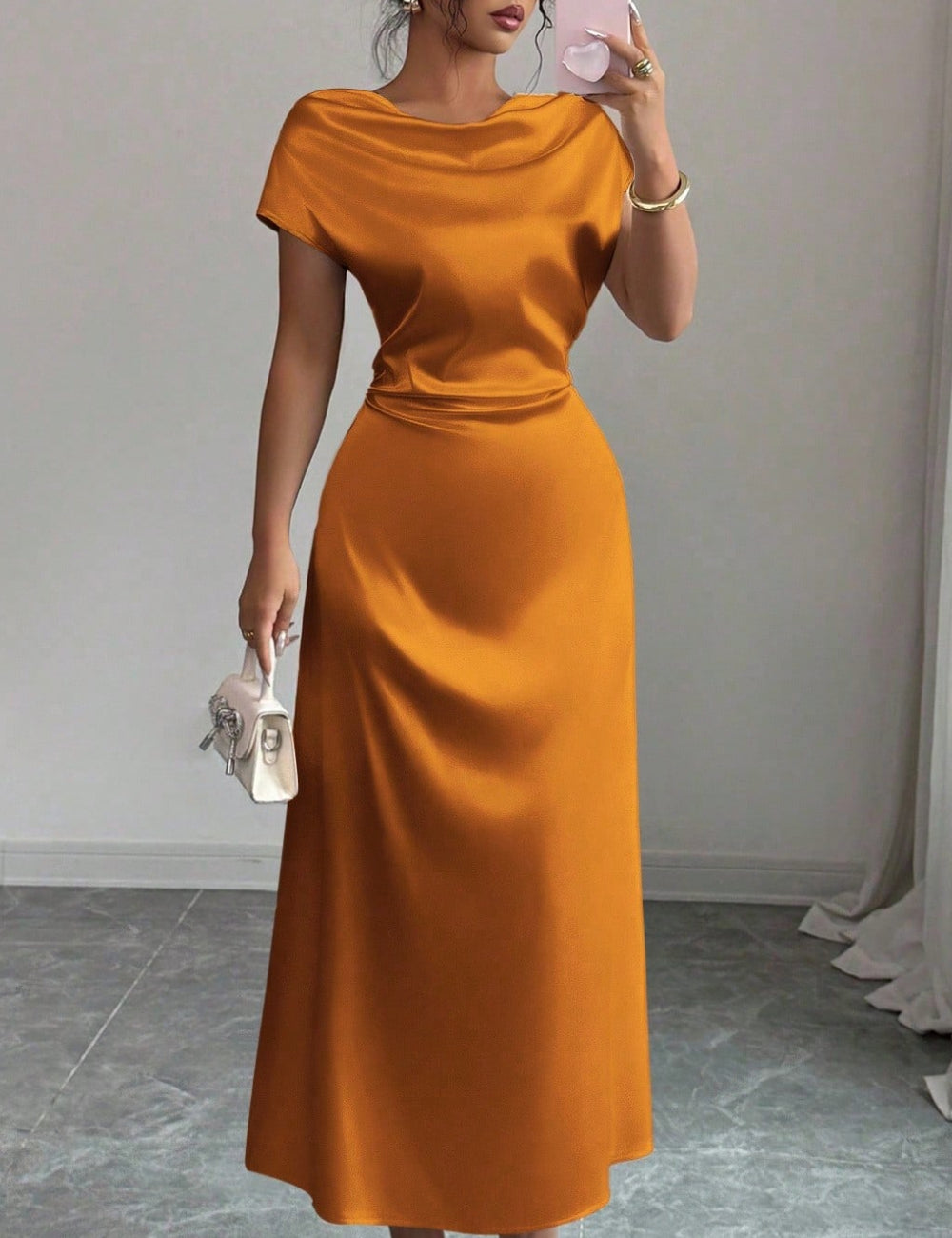 Rochie maxi SHEIN, cărămiziu
