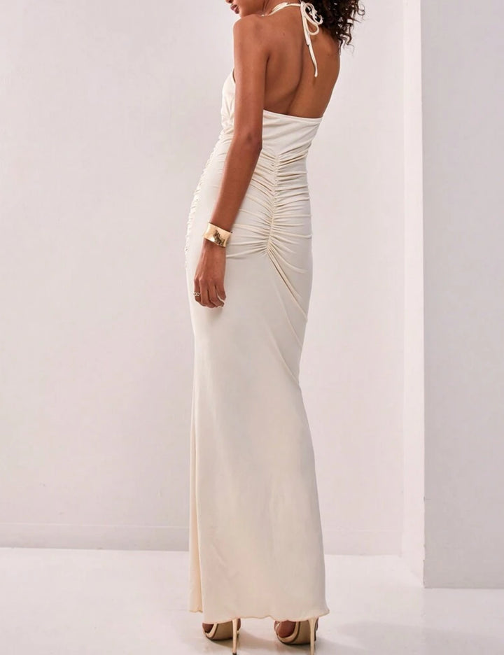 Rochie maxi Shein MUSERA, crem