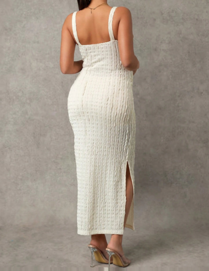 Rochie maxi Shein, crem