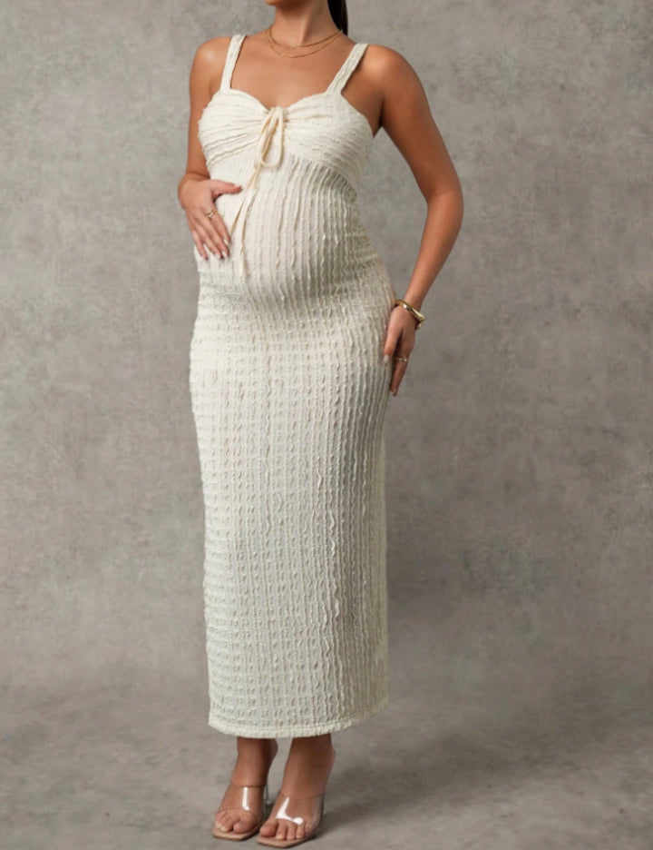 Rochie maxi Shein, crem