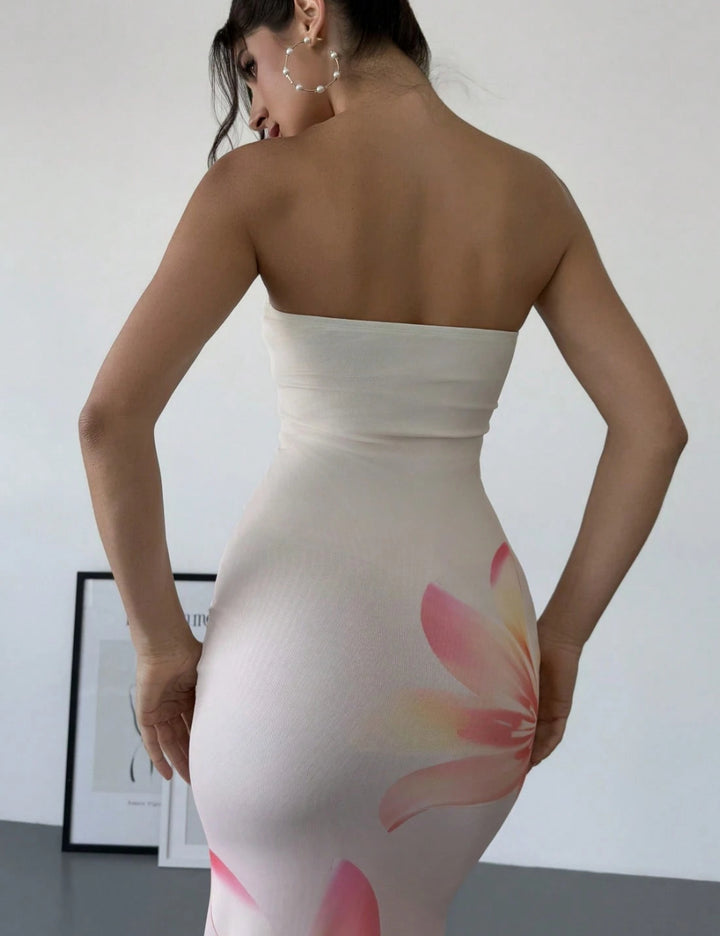 Rochie maxi Shein, crem