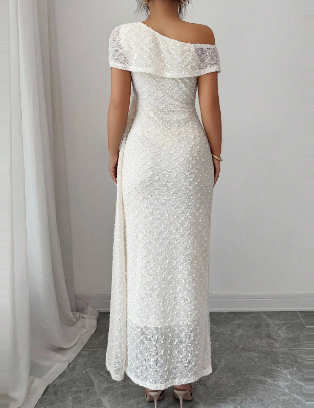 Rochie maxi Shein, crem