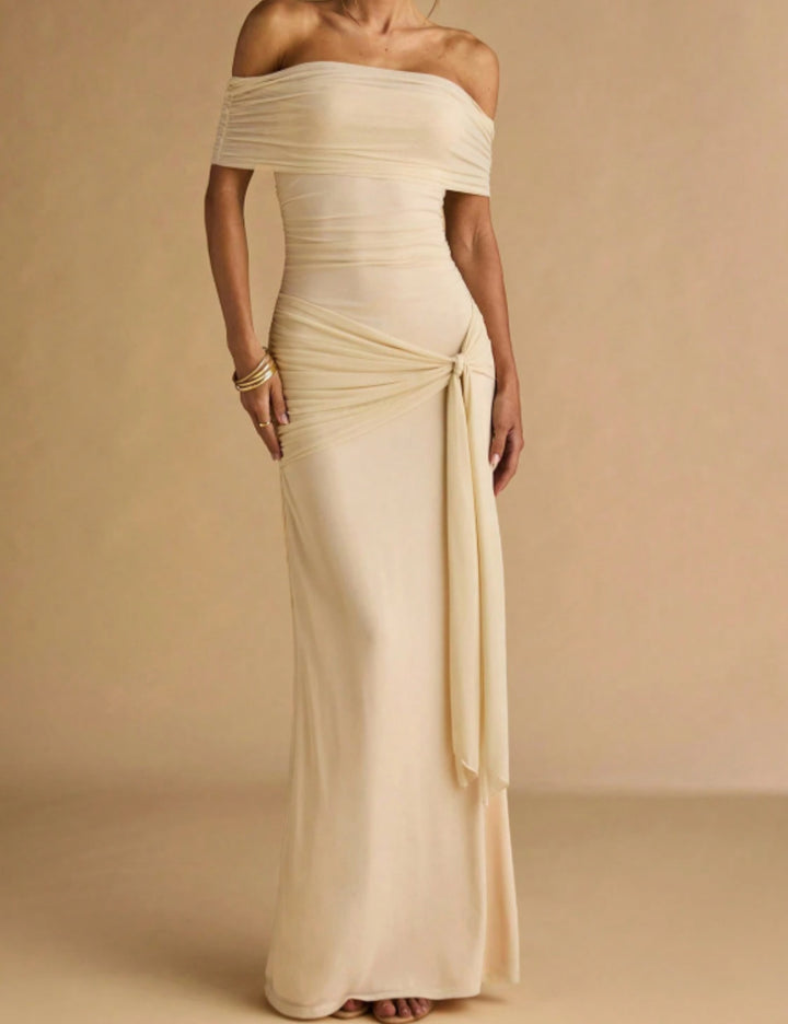 Rochie maxi Shein, crem