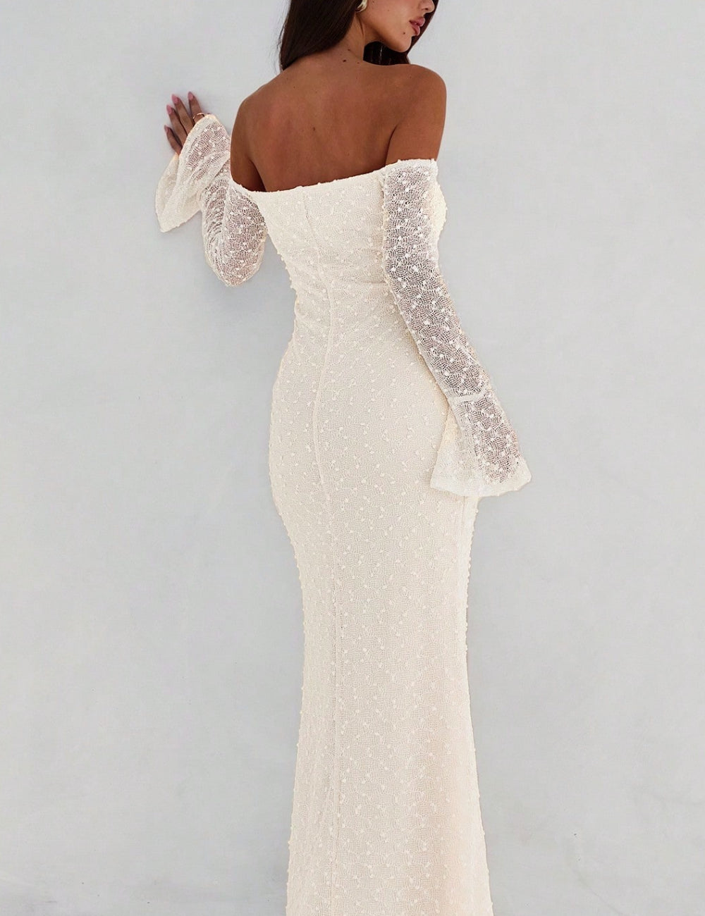 Shein maxi ruha, krémszínű