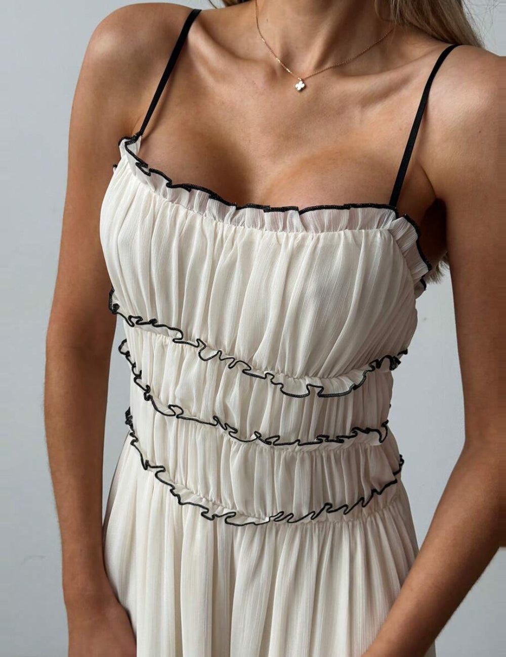 Rochie maxi Shein, crem