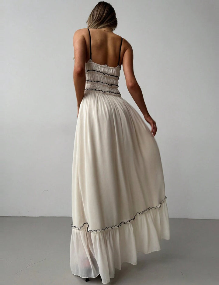 Rochie maxi Shein, crem