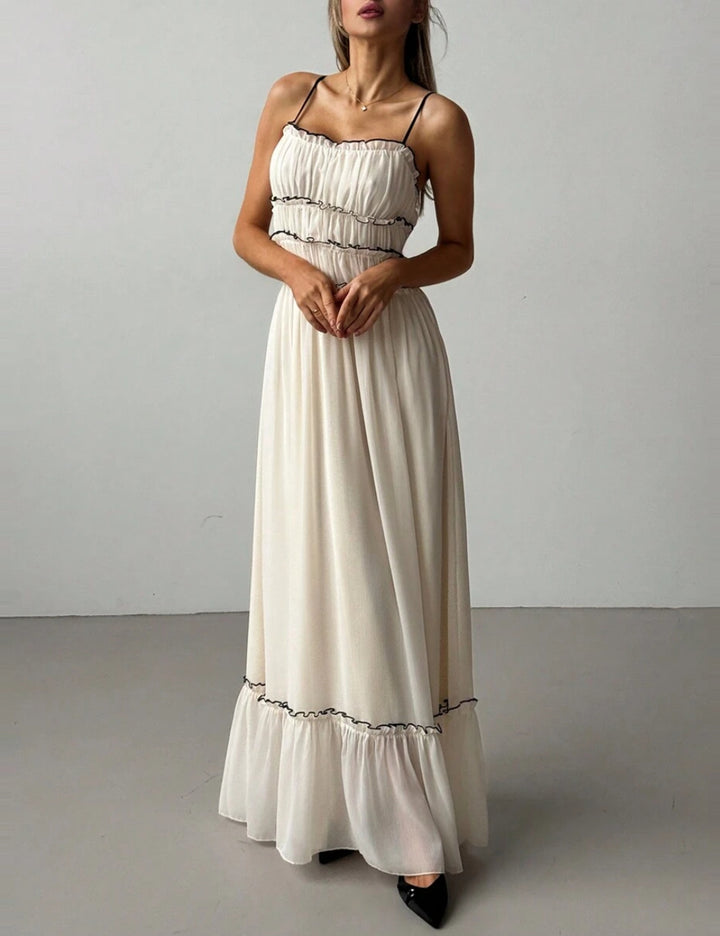 Rochie maxi Shein, crem