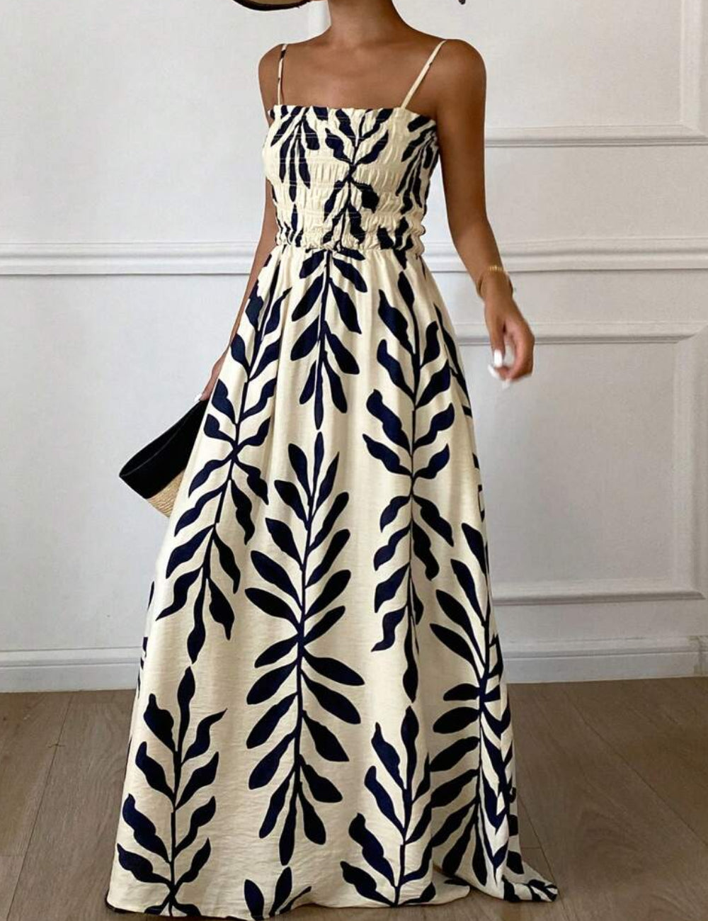 Shein DAZY maxi ruha, krém