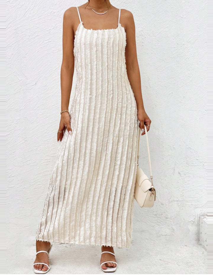 Rochie maxi Shein, crem