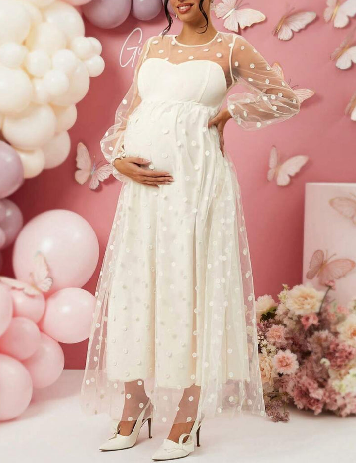 Rochie maxi SHEIN, crem