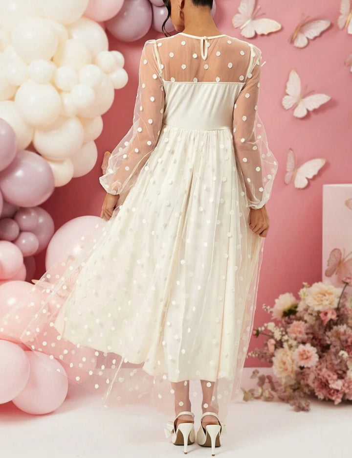 Rochie maxi SHEIN, crem