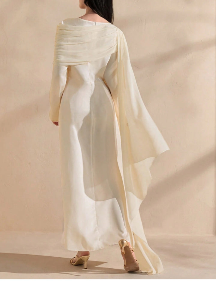 Rochie maxi Shein, crem