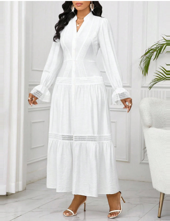 Rochie maxi Shein, crem