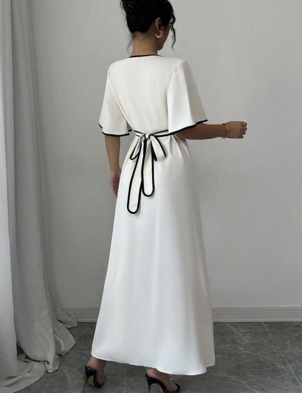 Rochie maxi SHEIN, crem
