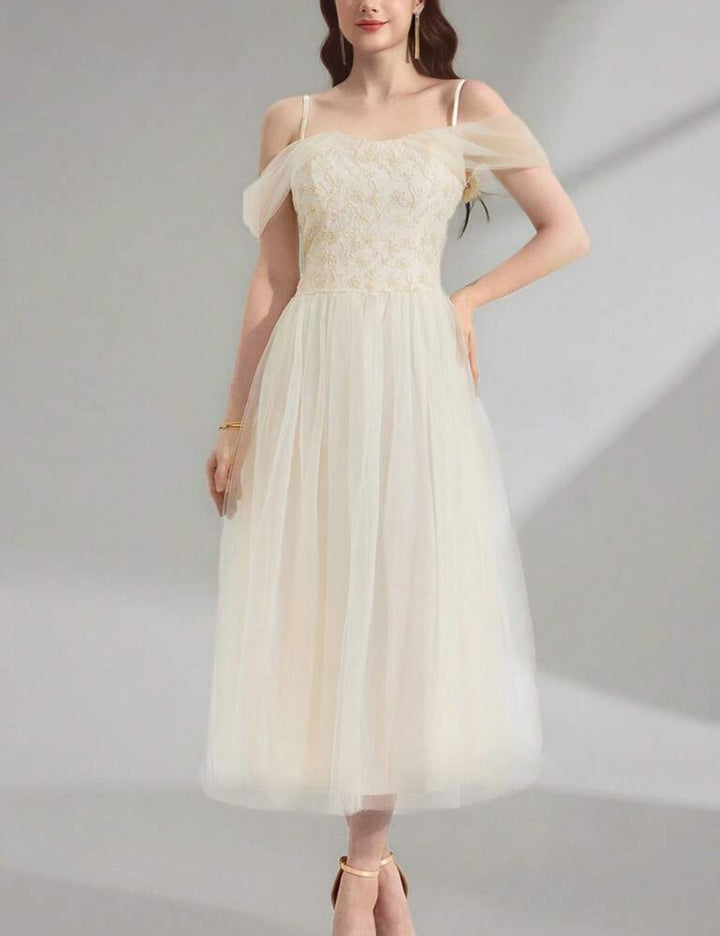 Shein maxi ruha, krémszínű