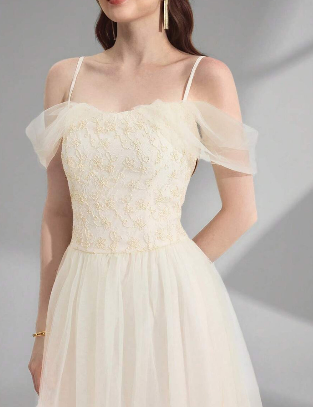 Shein maxi ruha, krémszínű