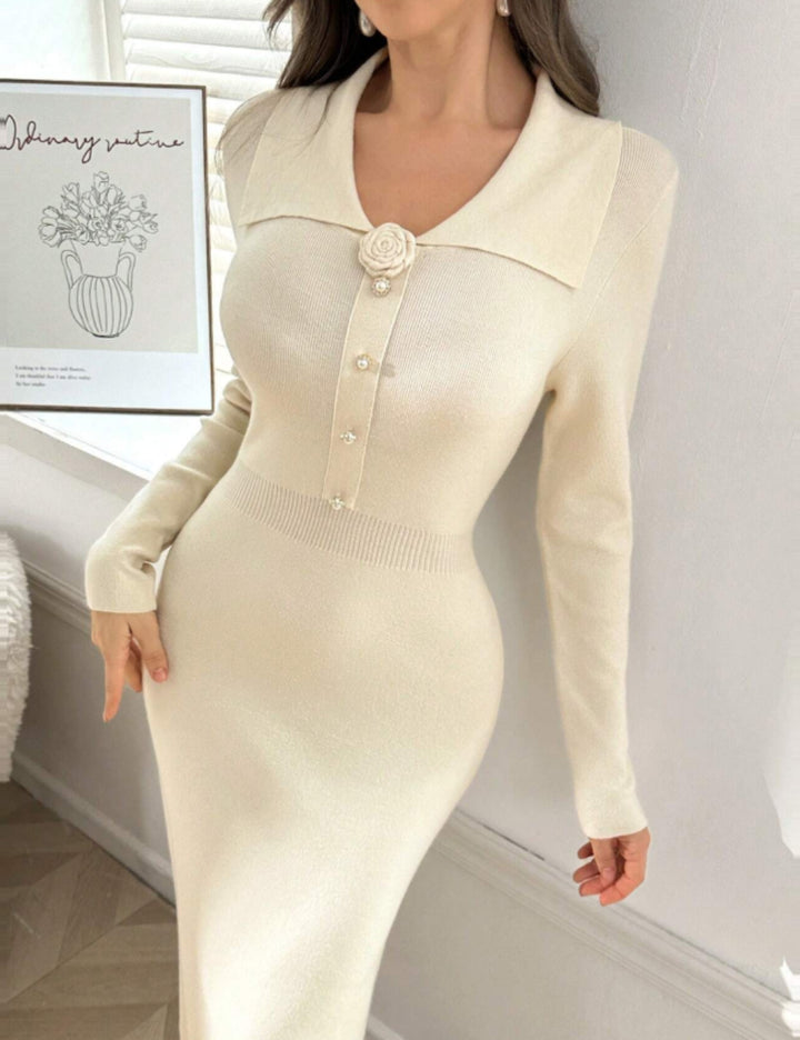 Rochie maxi Shein, crem