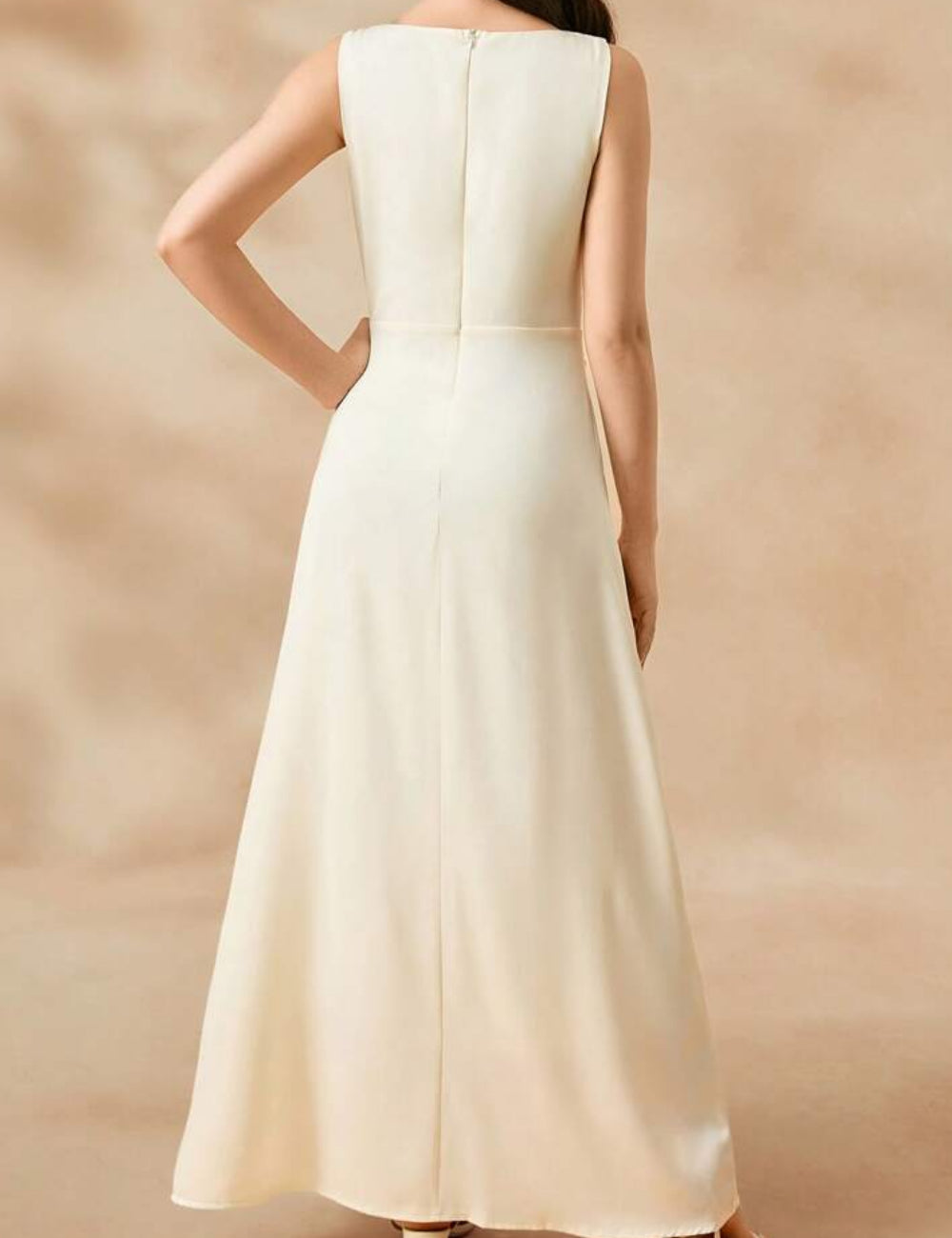 Rochie maxi Shein, crem