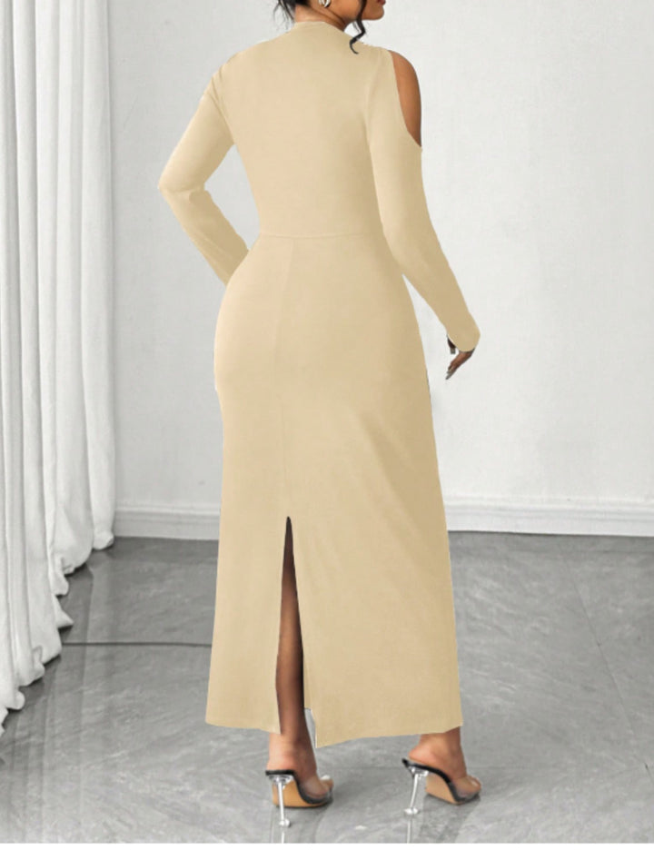 Rochie maxi Shein Curve+, crem