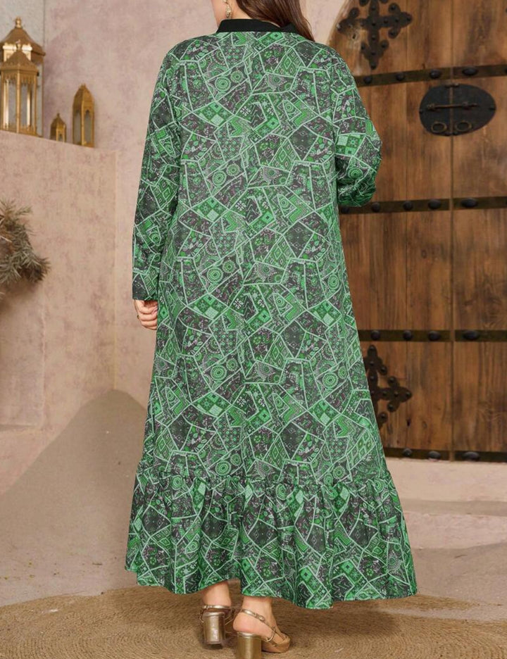 Rochie maxi Shein Curve+, mix culori