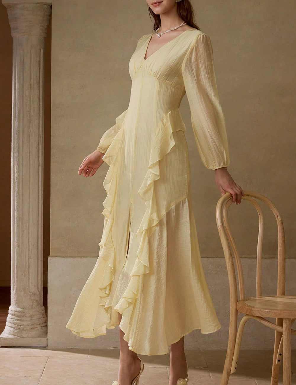 Rochie maxi Shein, galben