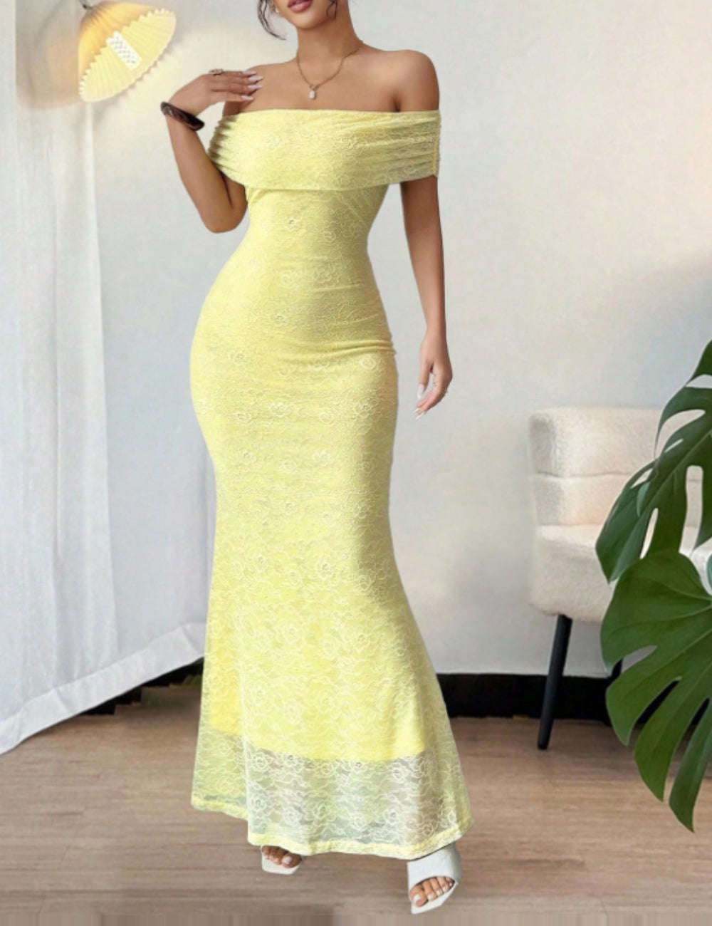 Rochie maxi Shein, galben