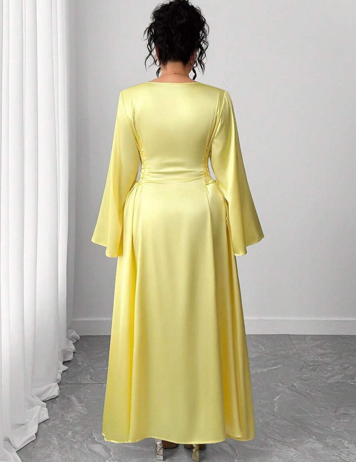 Rochie maxi Shein Curve+, galben
