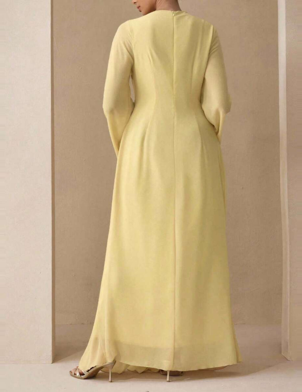 Rochie maxi Shein Curve+, galben muștar