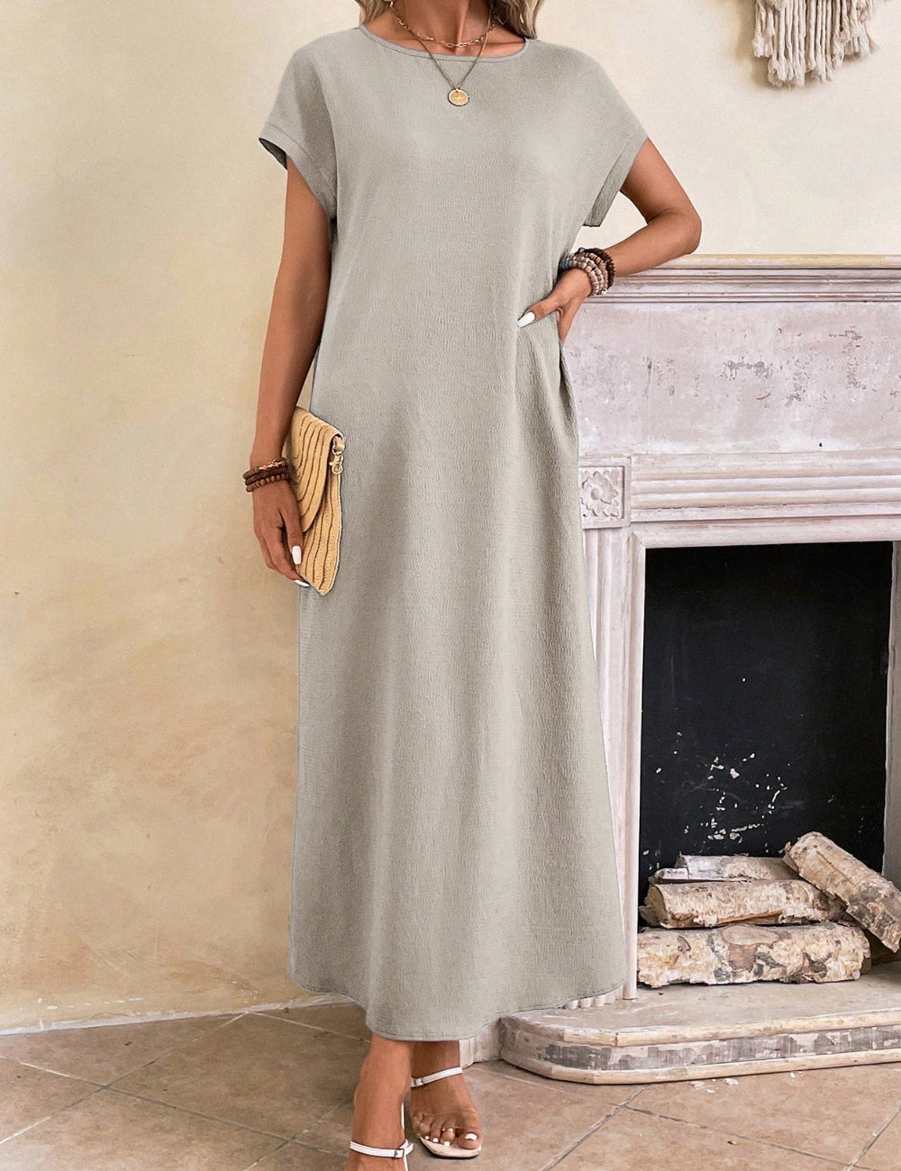 Shein Emery Rose maxiruha, szürke