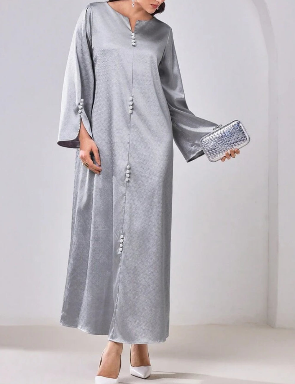 Shein maxi ruha, szürke