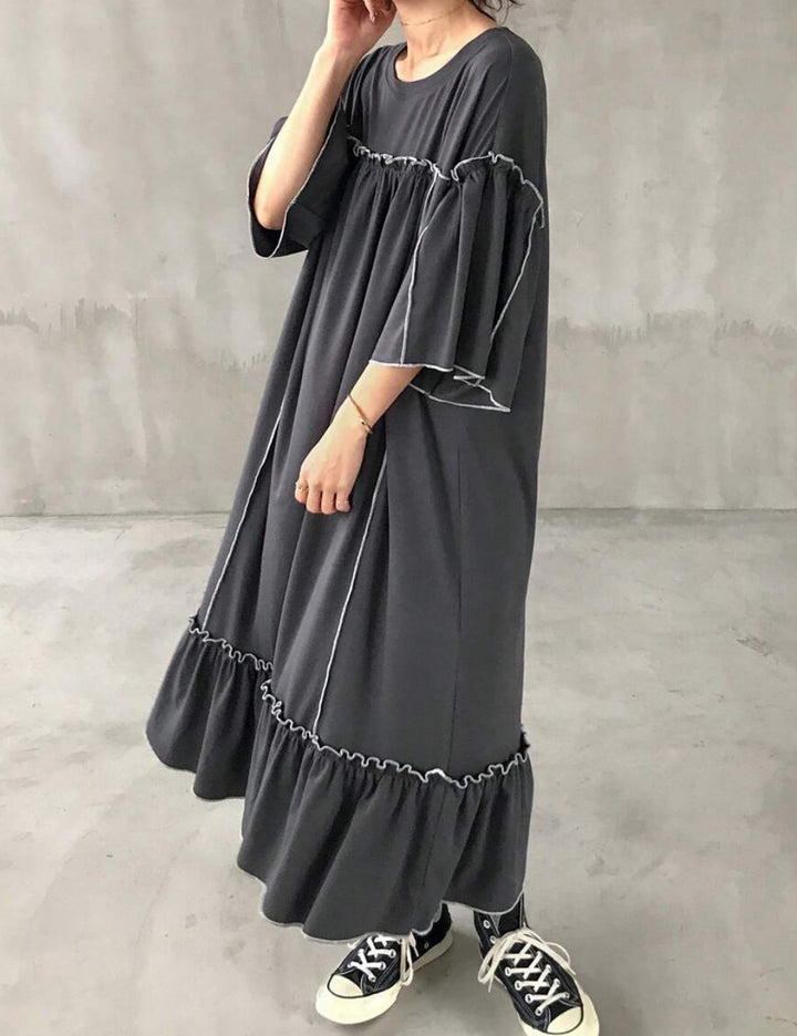 Shein maxi ruha, szürke