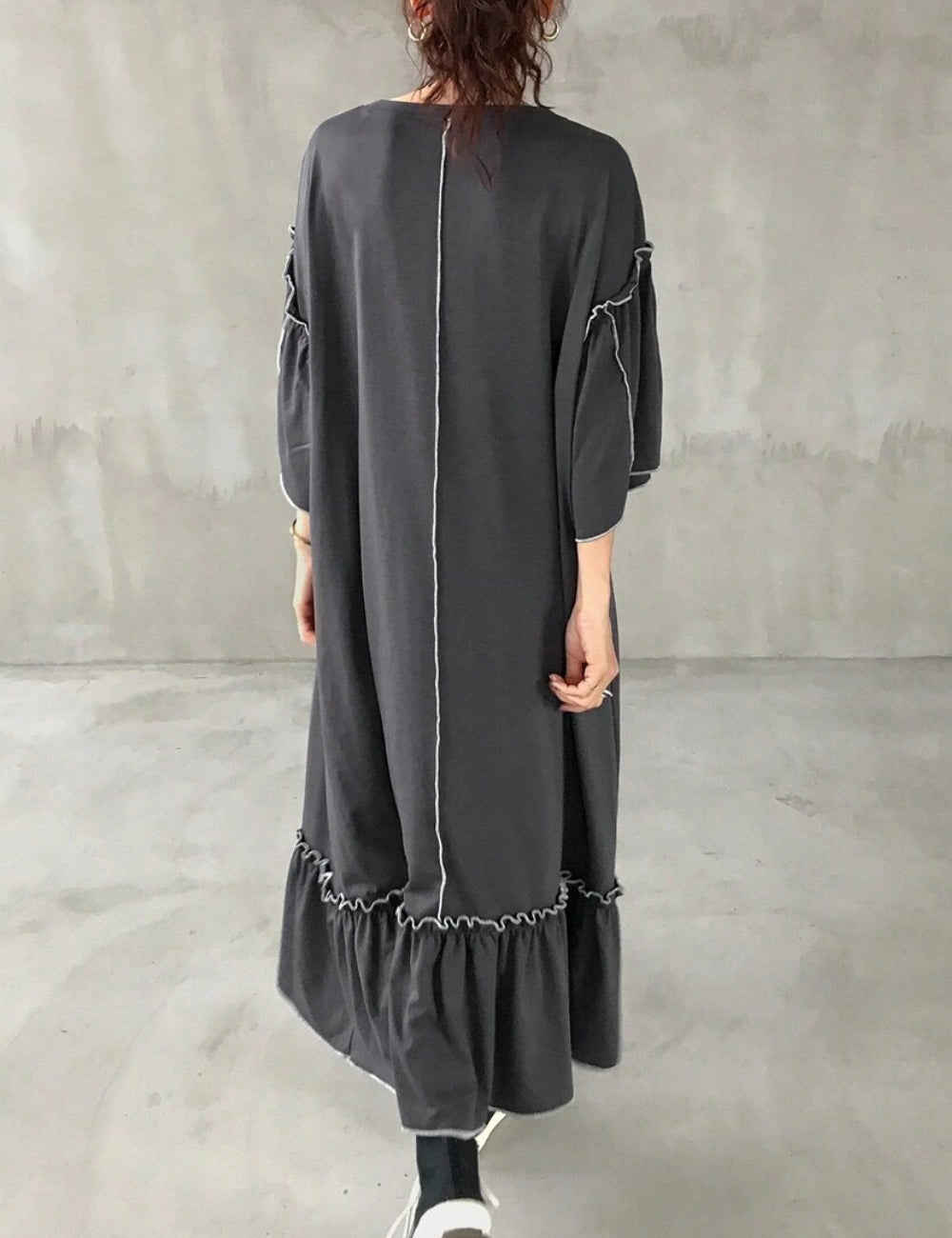 Shein maxi ruha, szürke