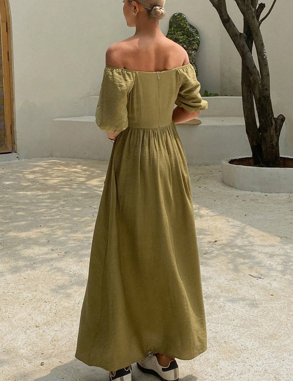 Shein maxi ruha, khaki