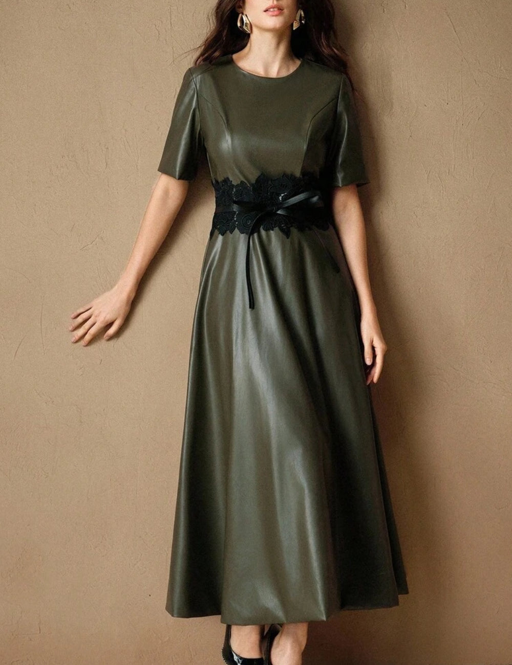 Rochie maxi Shein, kaki