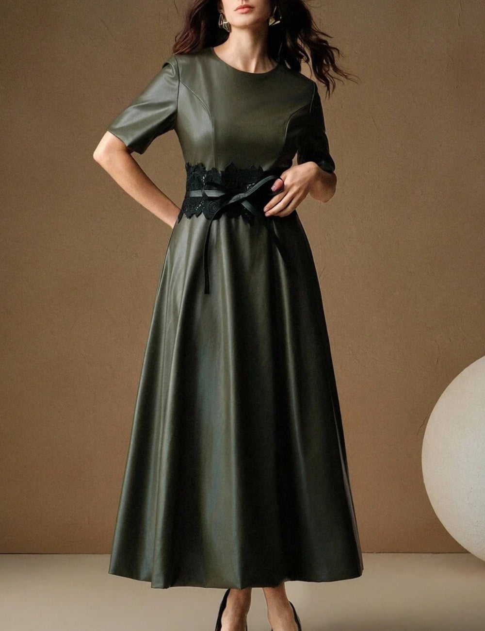 Rochie maxi Shein, kaki