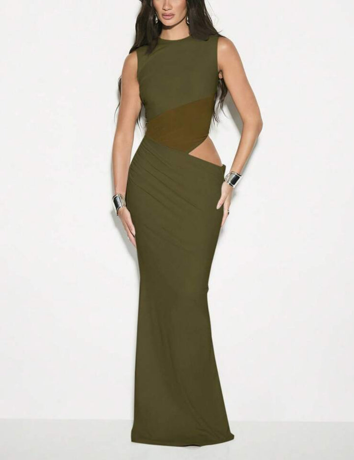 Rochie maxi Shein, kaki