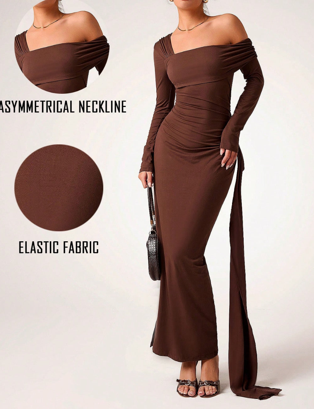 Rochie maxi Shein, maro