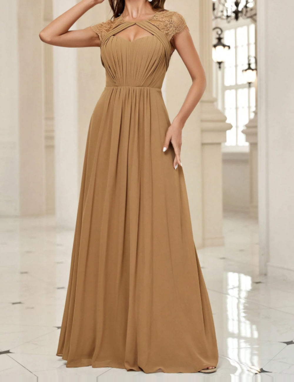 Rochie maxi SHEIN, bej