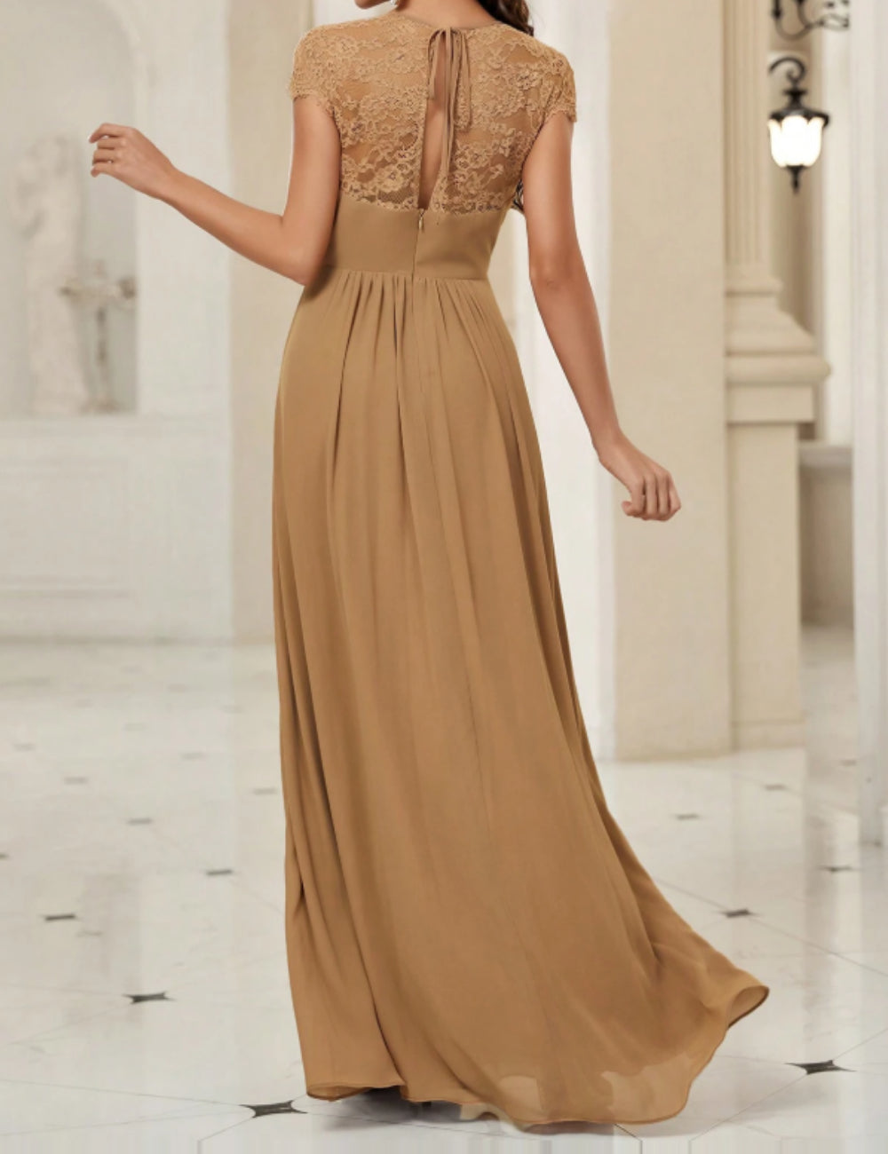 Rochie maxi SHEIN, bej