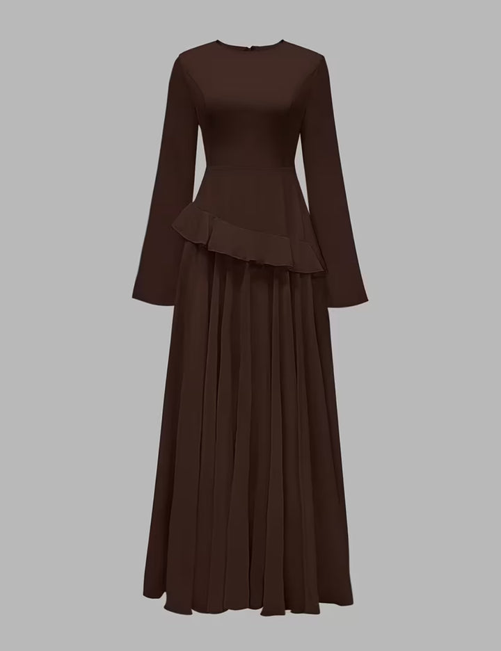 Shein maxi ruha, barna