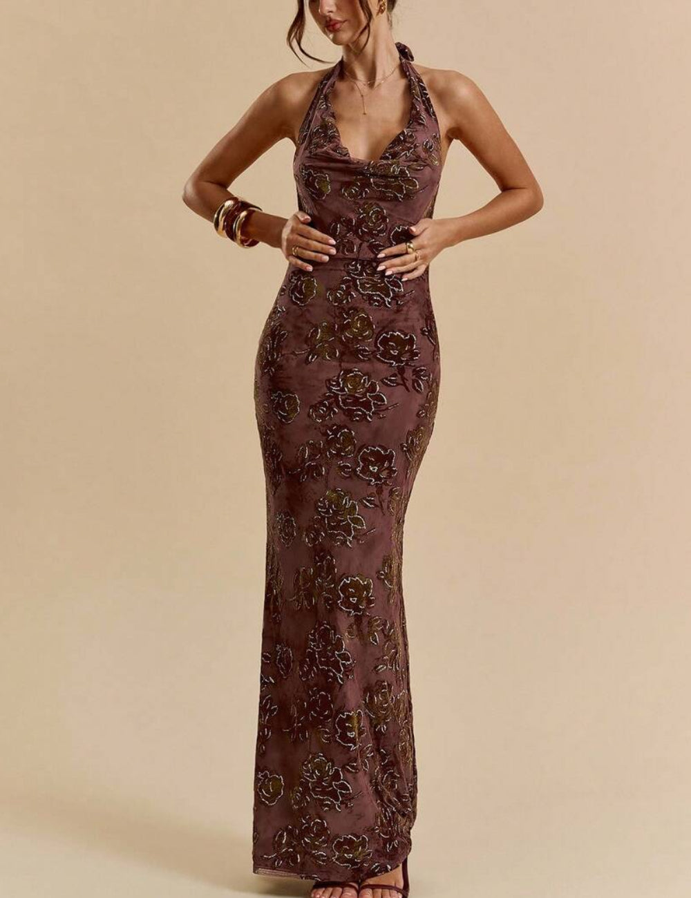 Rochie maxi Shein, maro